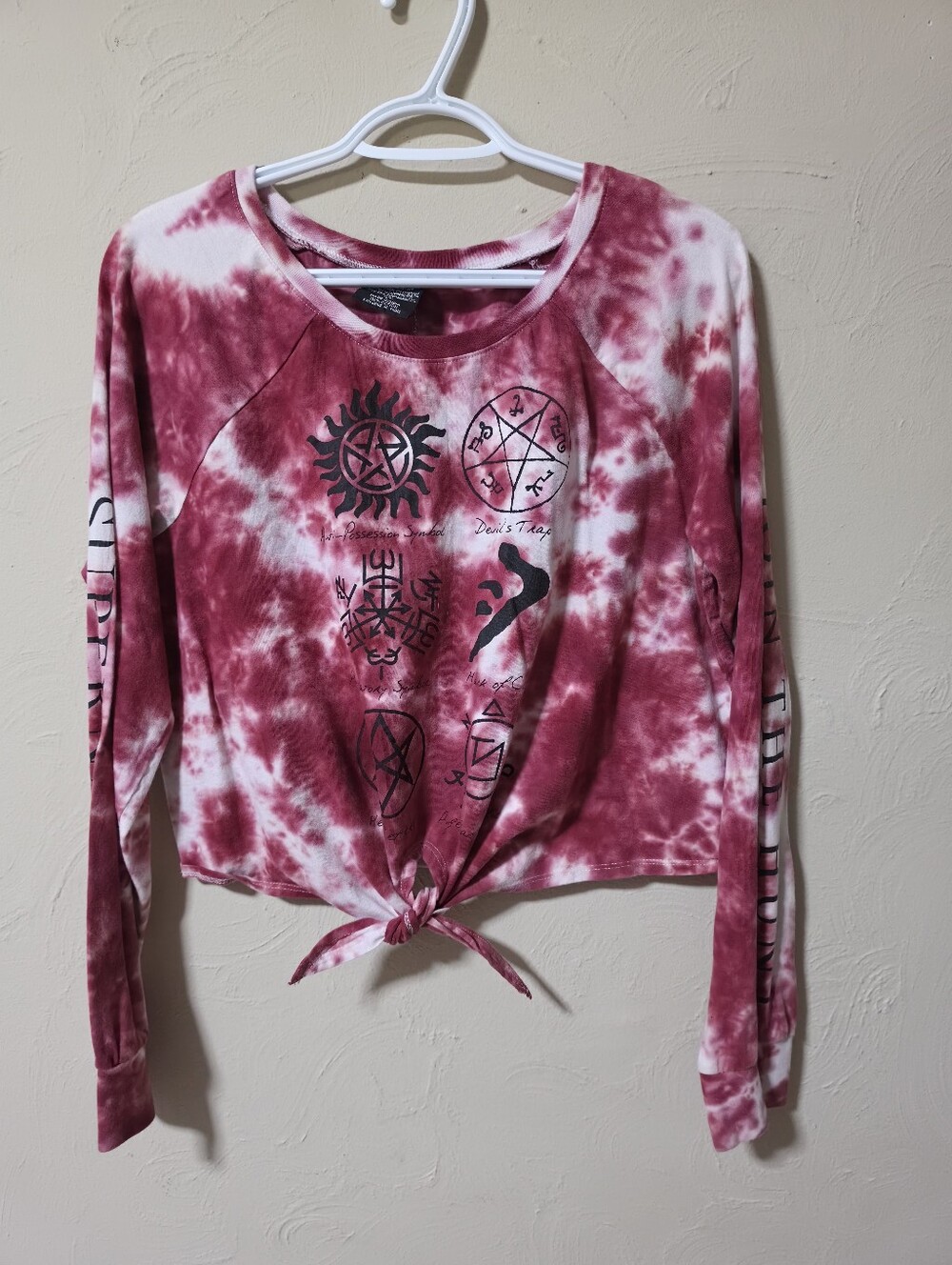 Supernatural Long Sleeve Symbols Top